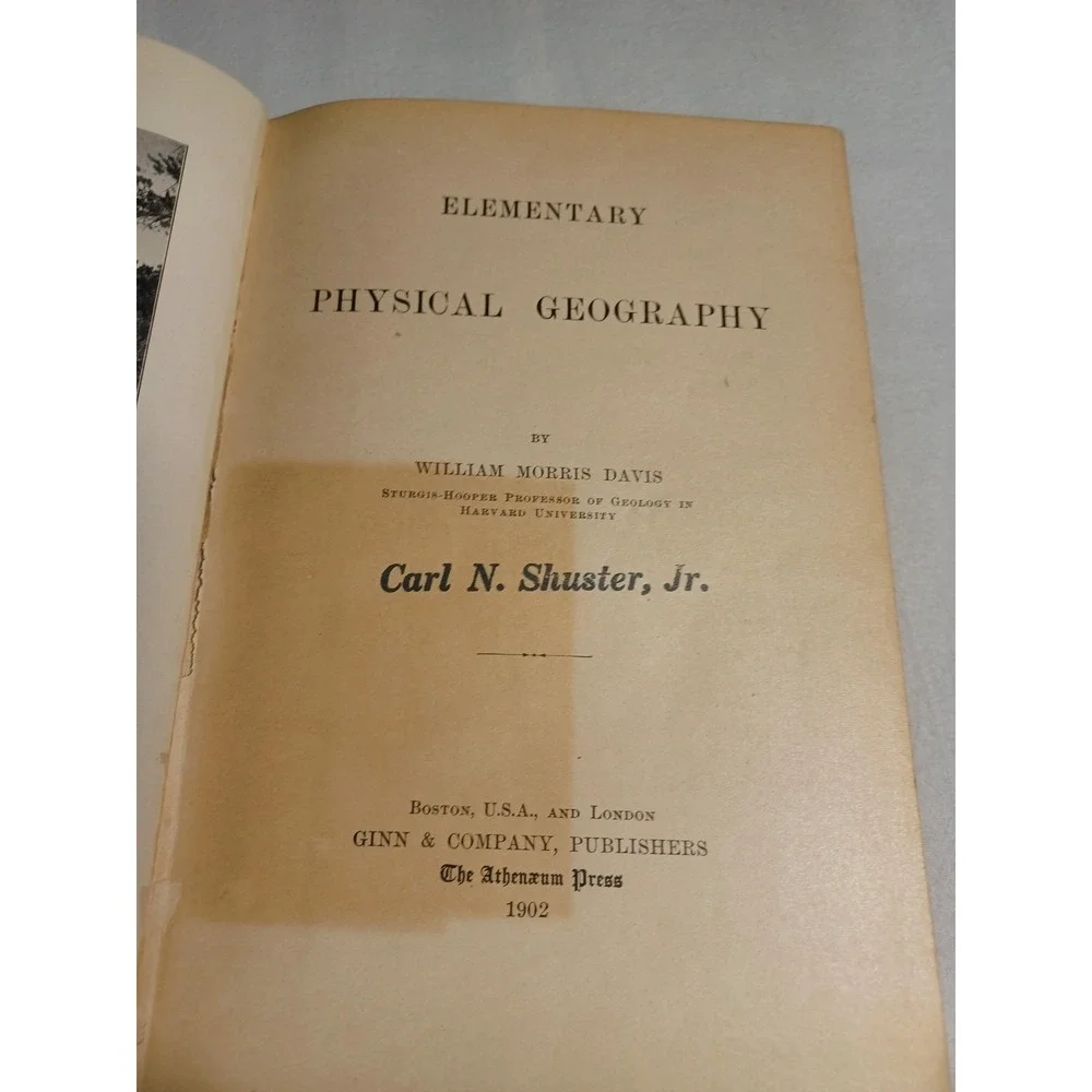 Vintage Elementary Physical Geography William‎ Morris Davis 1902 Red Cloth HC
